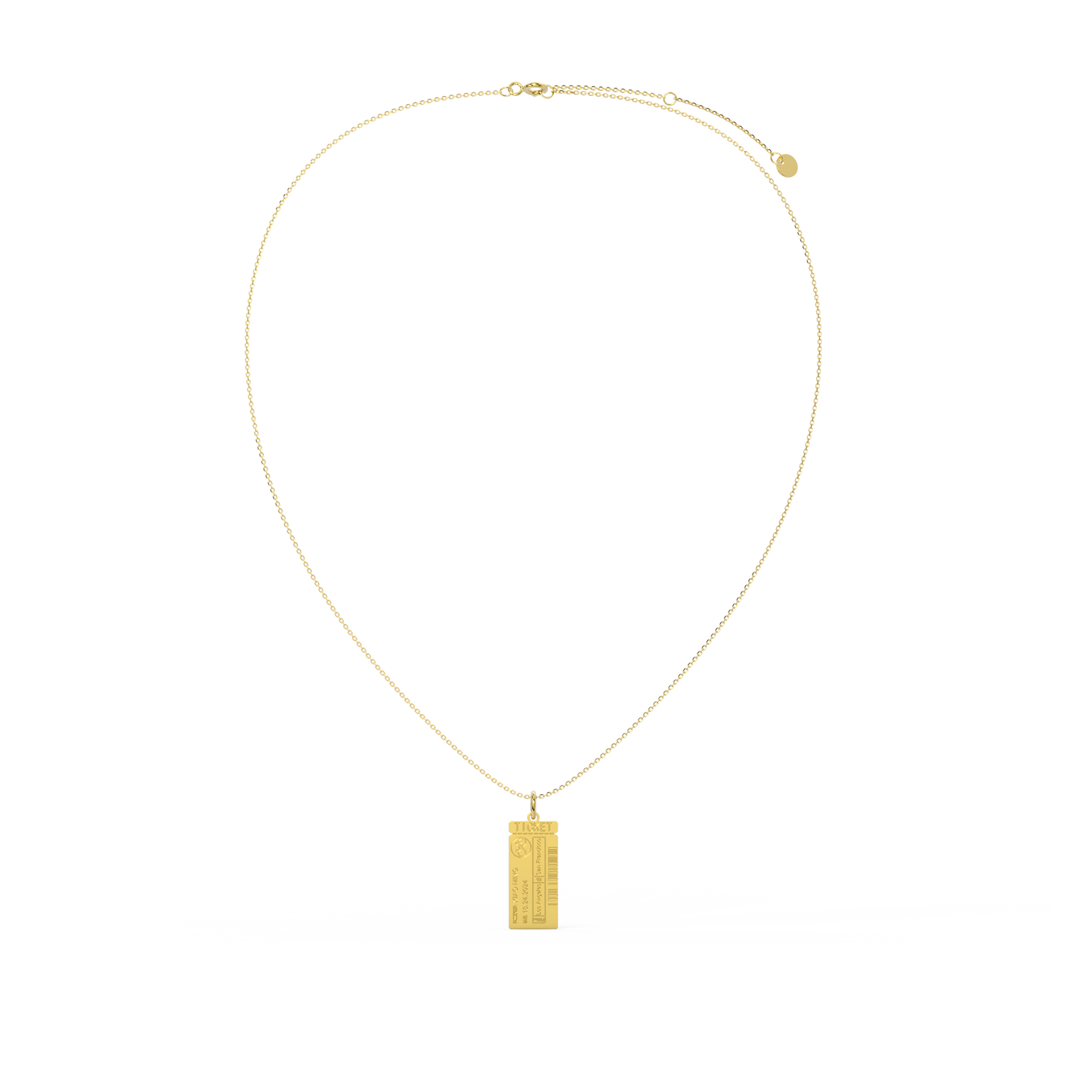 Classic Woman Boarding Ticket Necklace SN003W