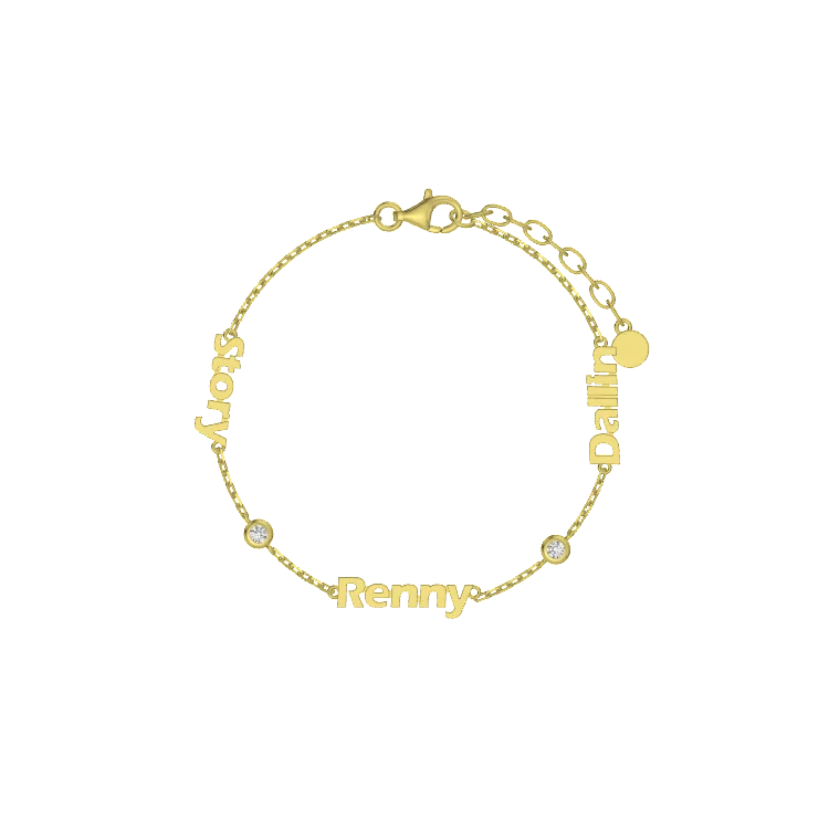 Linked by Love – Name Bracelet with Emotional Spark SB002G