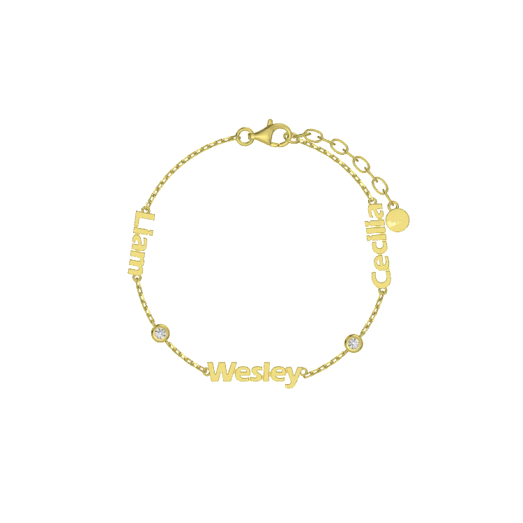 Linked by Love – Name Bracelet with Emotional Spark SB002G