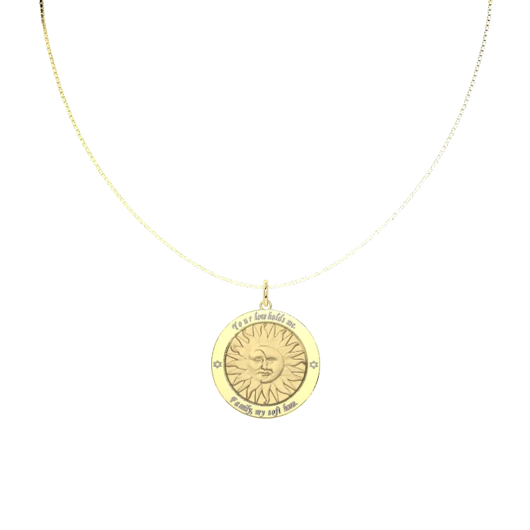 Rhodium Plated Round CircaCarve Necklace for Both Men and Women