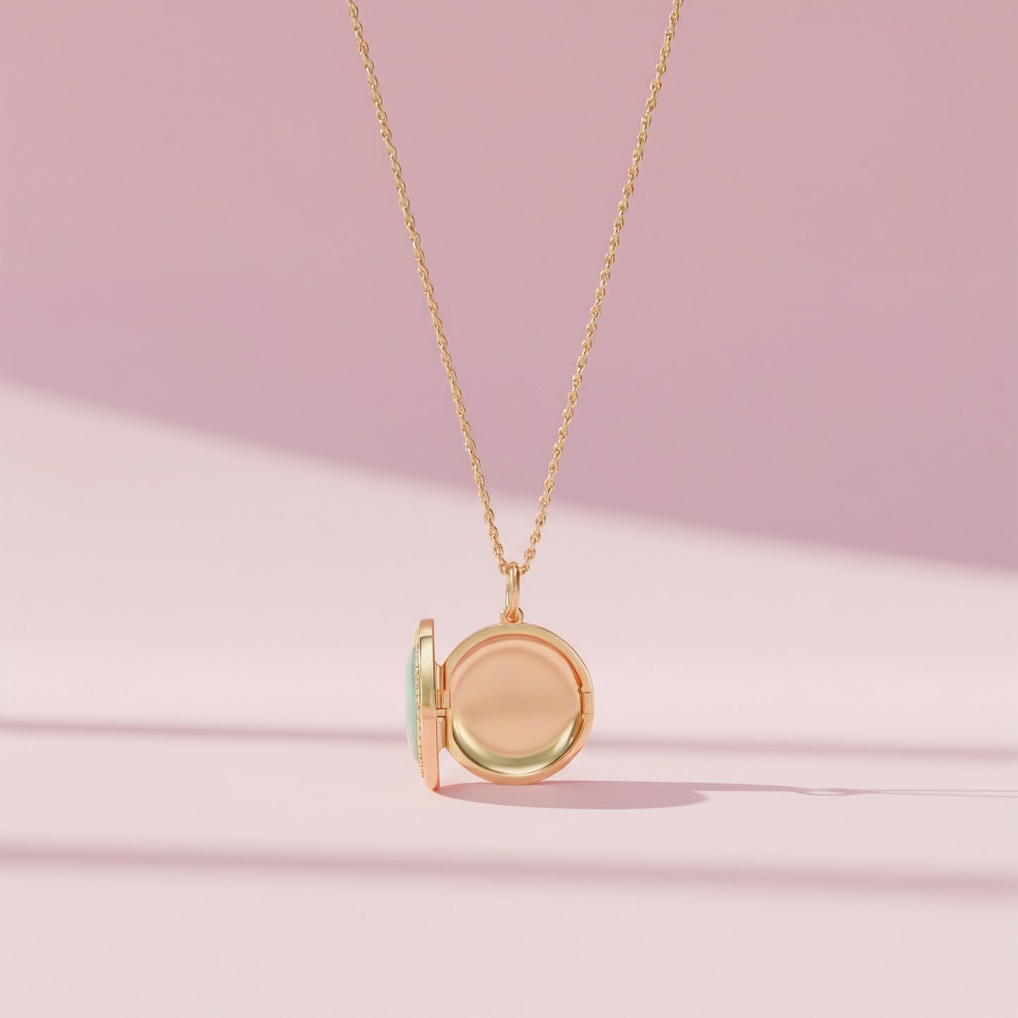 18K Gold Plated Legacy Jade Locket SN004BR (Brass)