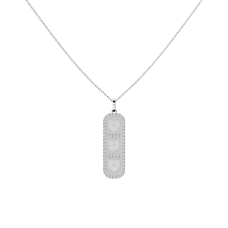 Rhodium Plated Elements Necklace SS25N003R
