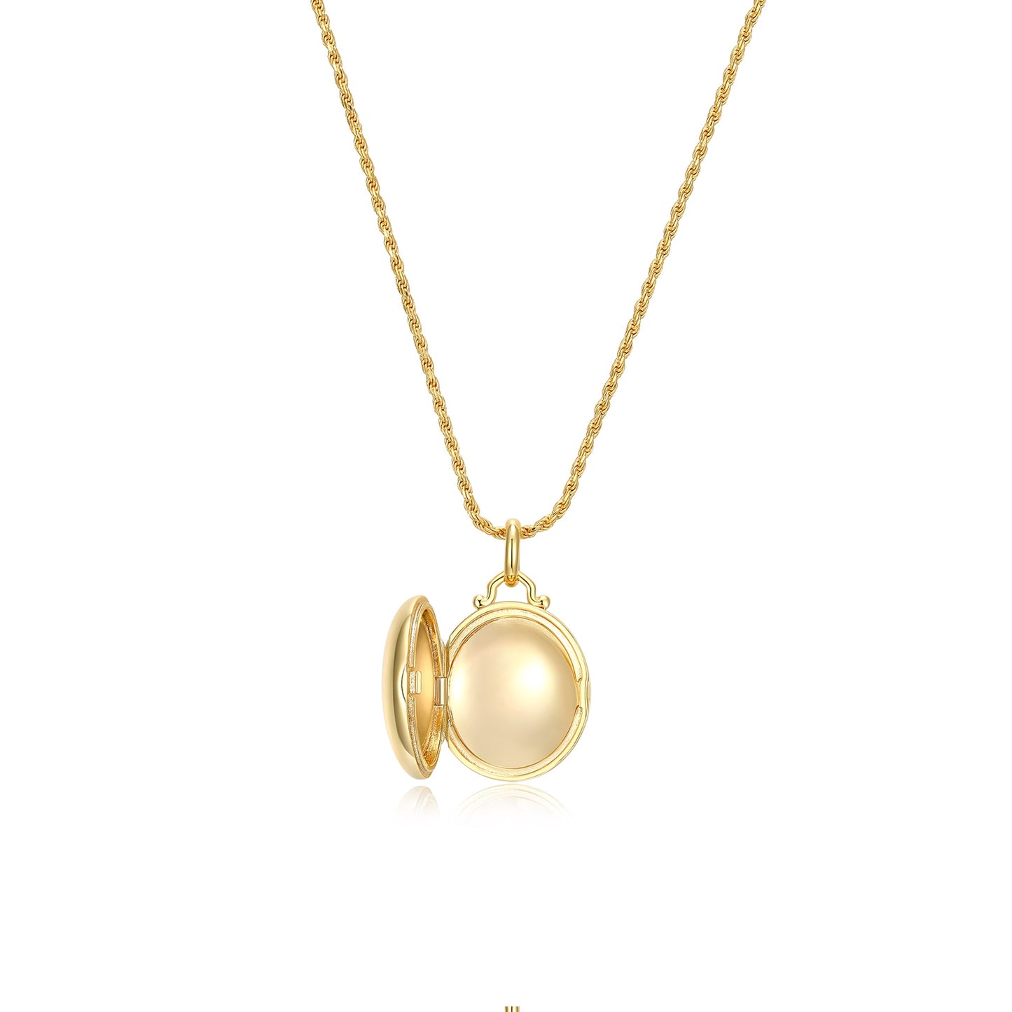 18K Gold Plated Luna Glow Whisper Locket SN008BR (Brass)