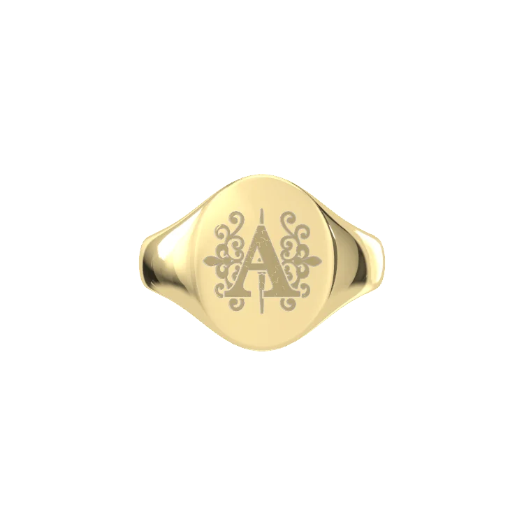 Oval Monogram Ring SR003H