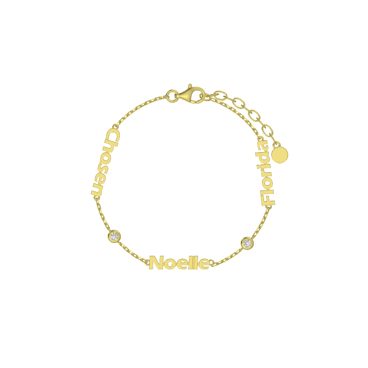 Linked by Love – Name Bracelet with Emotional Spark SB002BR (Brass)