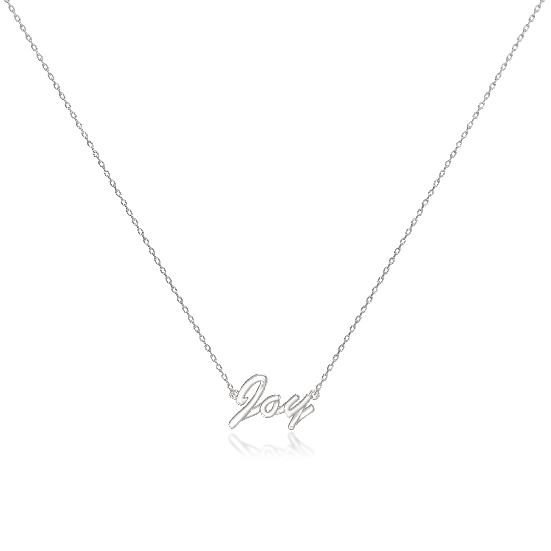 Rhodium Plated Classic Name Necklace SN020R