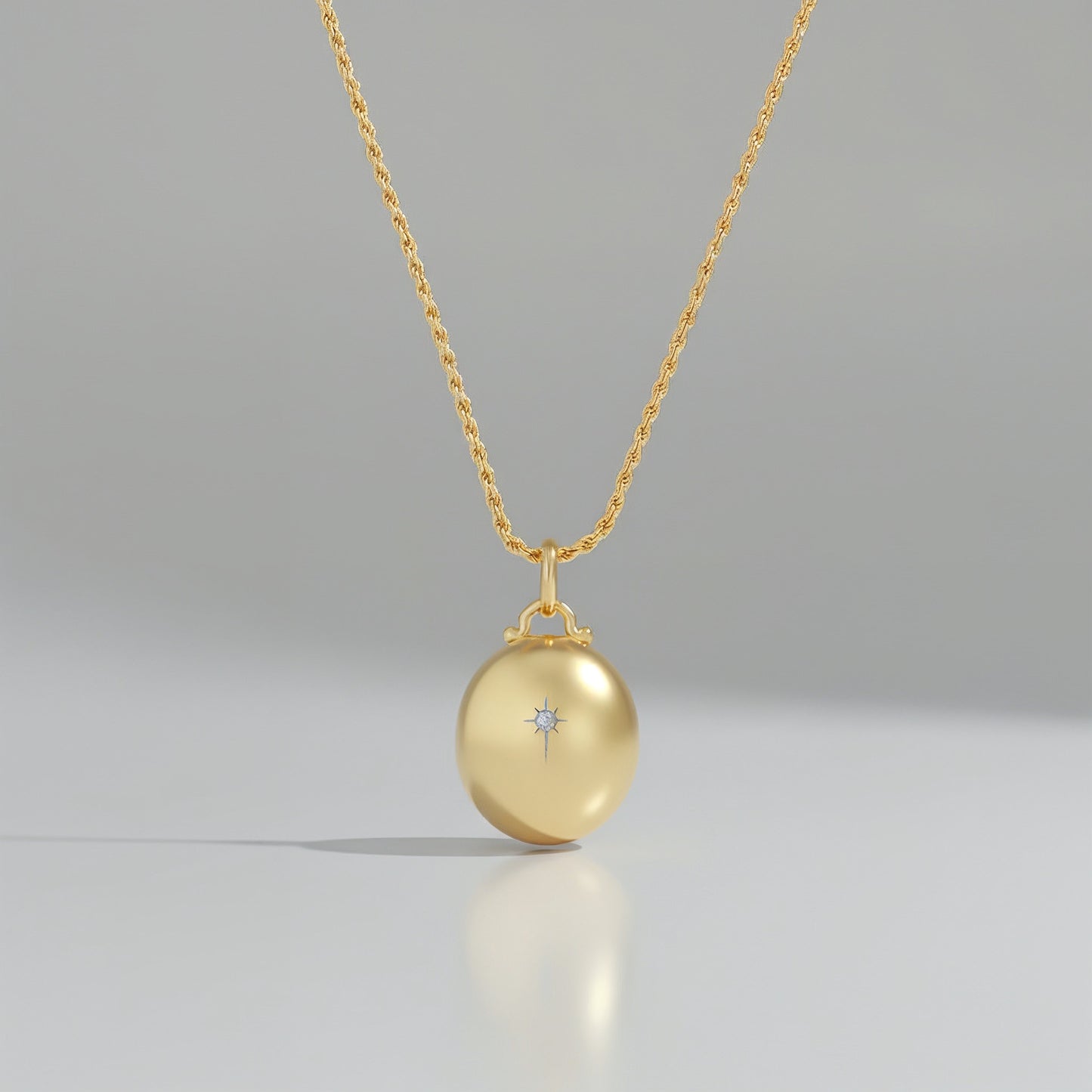 18K Gold Plated Luna Glow  Whisper Locket SN008BR (Brass)