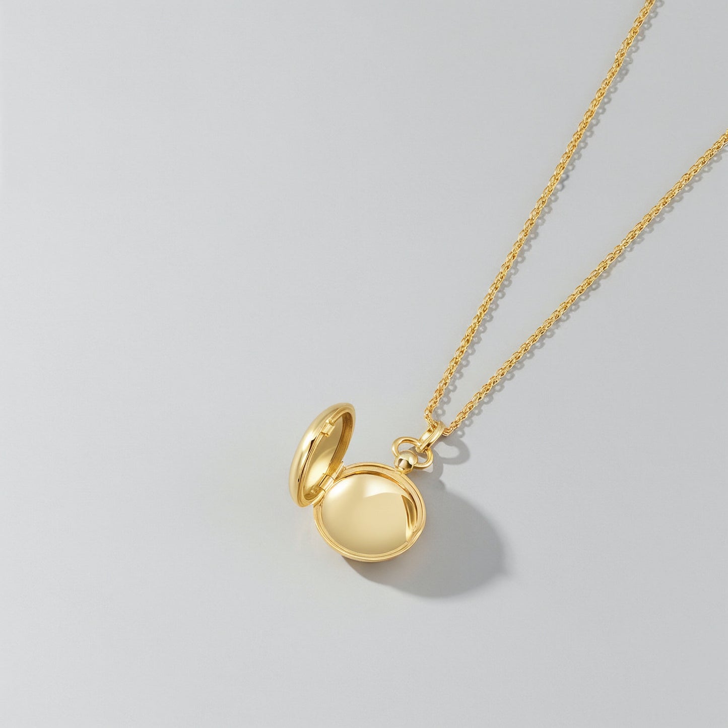 18K Gold Plated Luna Halo Whisper Locket SN006BR (Brass)