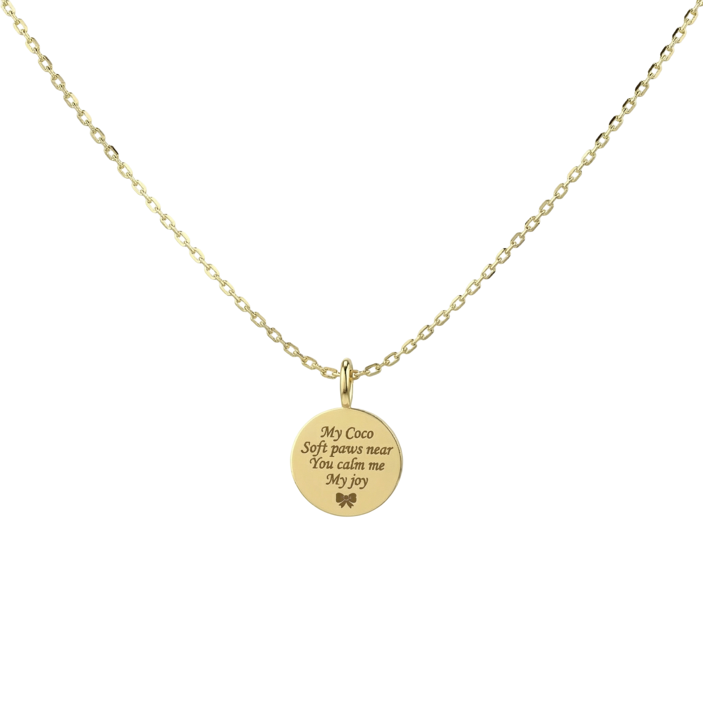 18K Gold Plated Round MemoraCarve Necklace