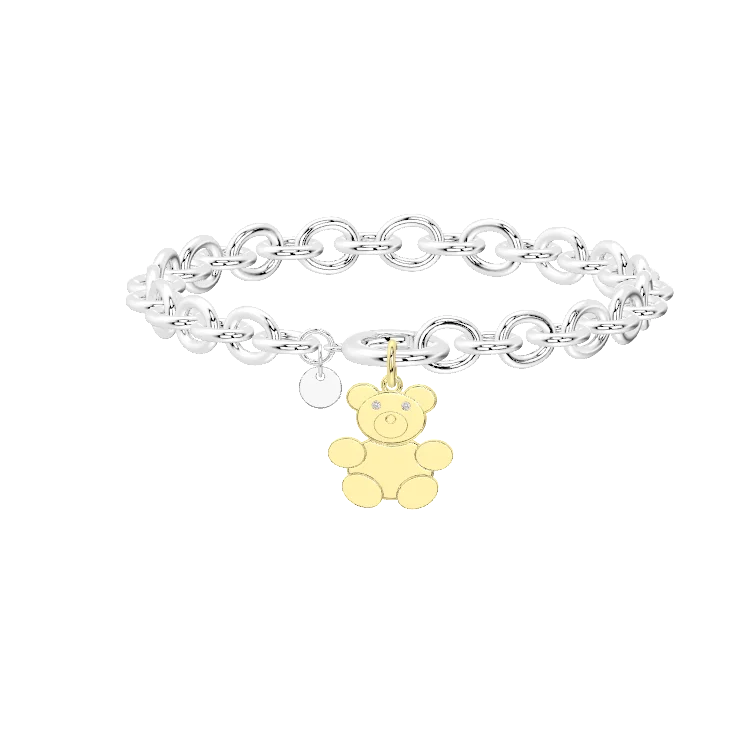 Teddy Family Bracelet in 2 Tunes Color SB008R