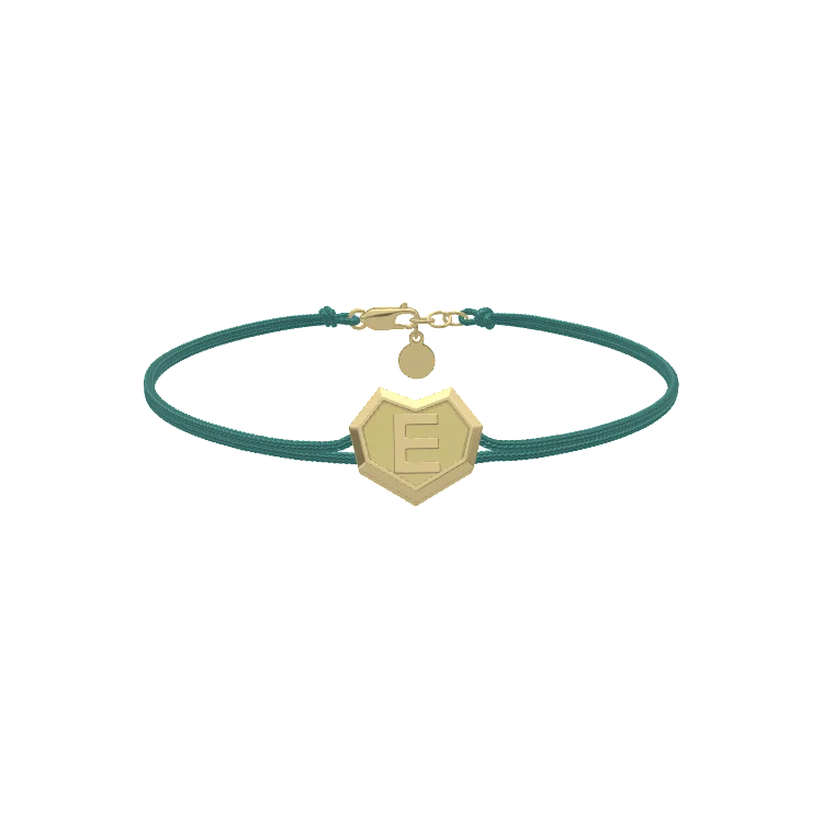 Heart Facet Bead Minitials Facet Bead Bracelet SB004H
