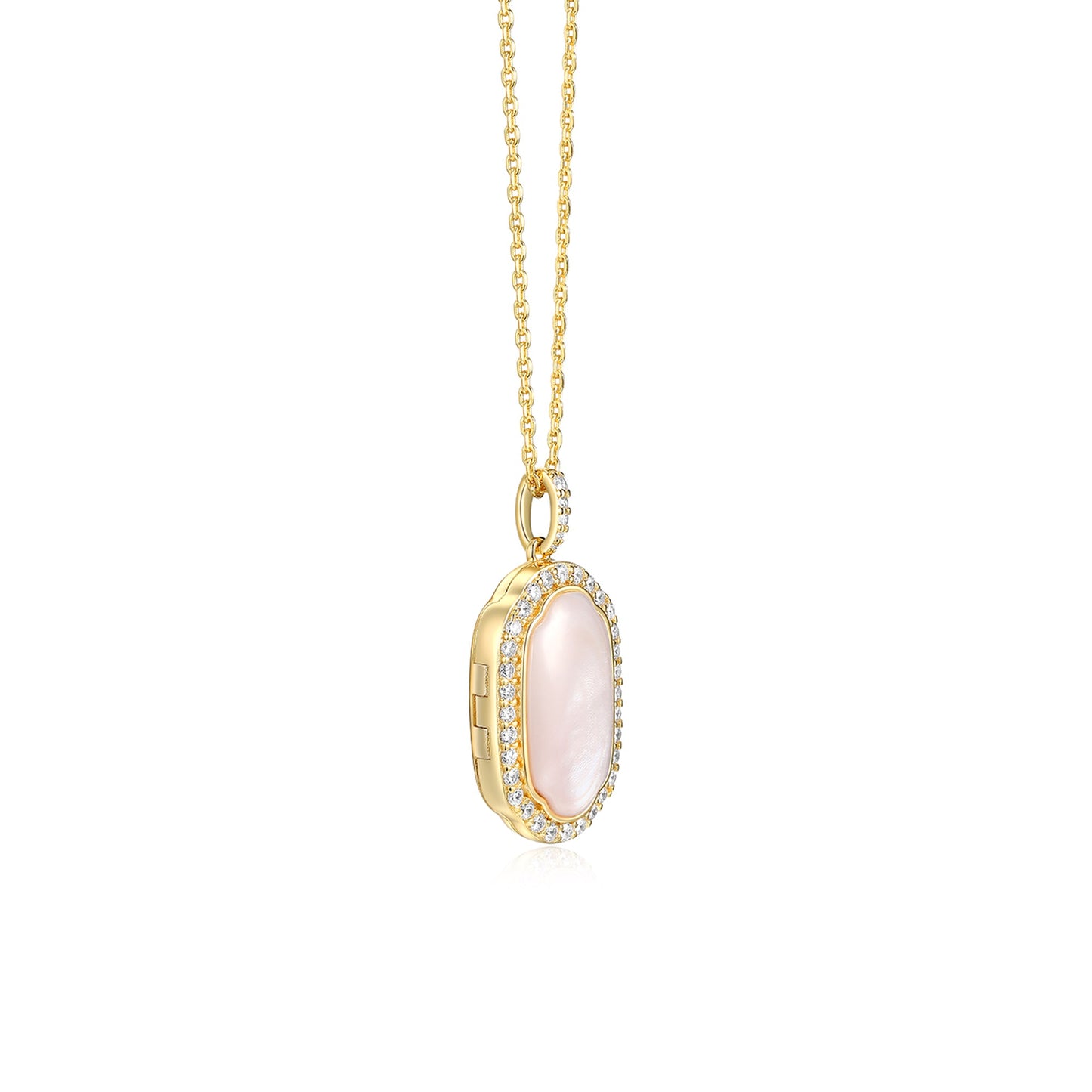 18K Gold Plated Pearl Glow Secret Locket SN012