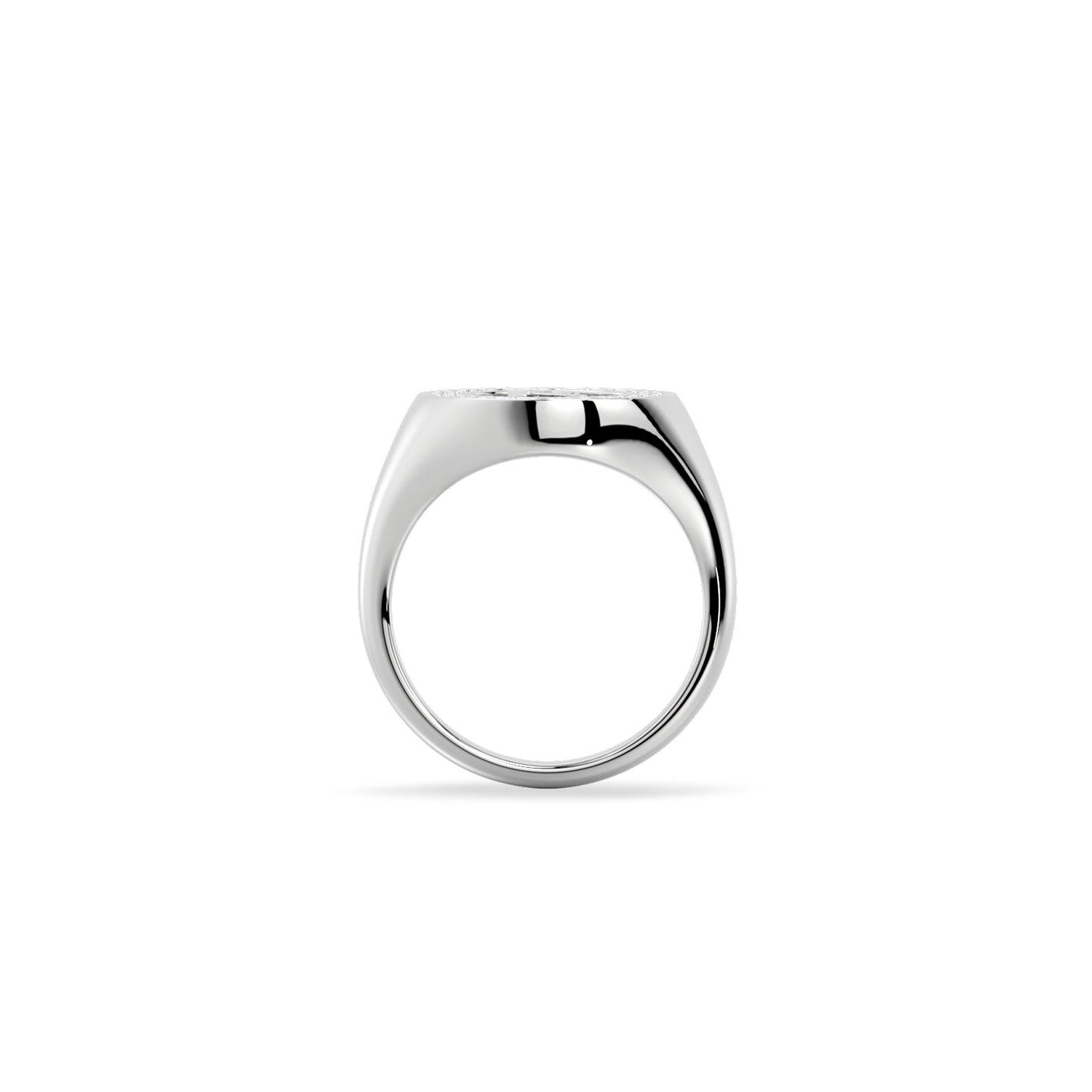 Rhodium Plated Silver Monogram Initial Ring SS25R001R