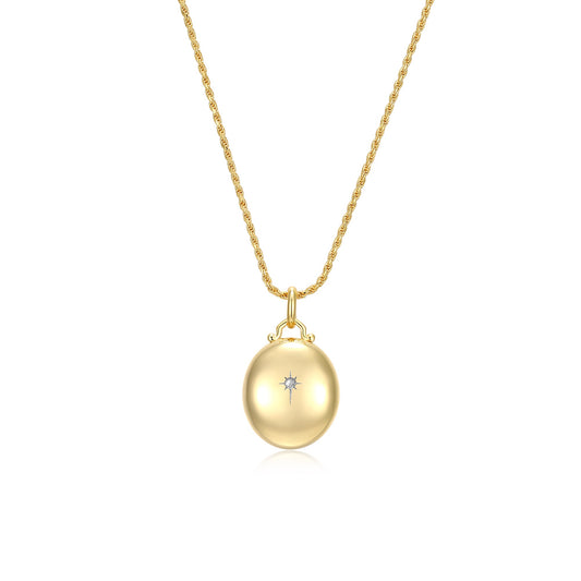 18K Gold Plated Luna Glow  Whisper Locket SN008G