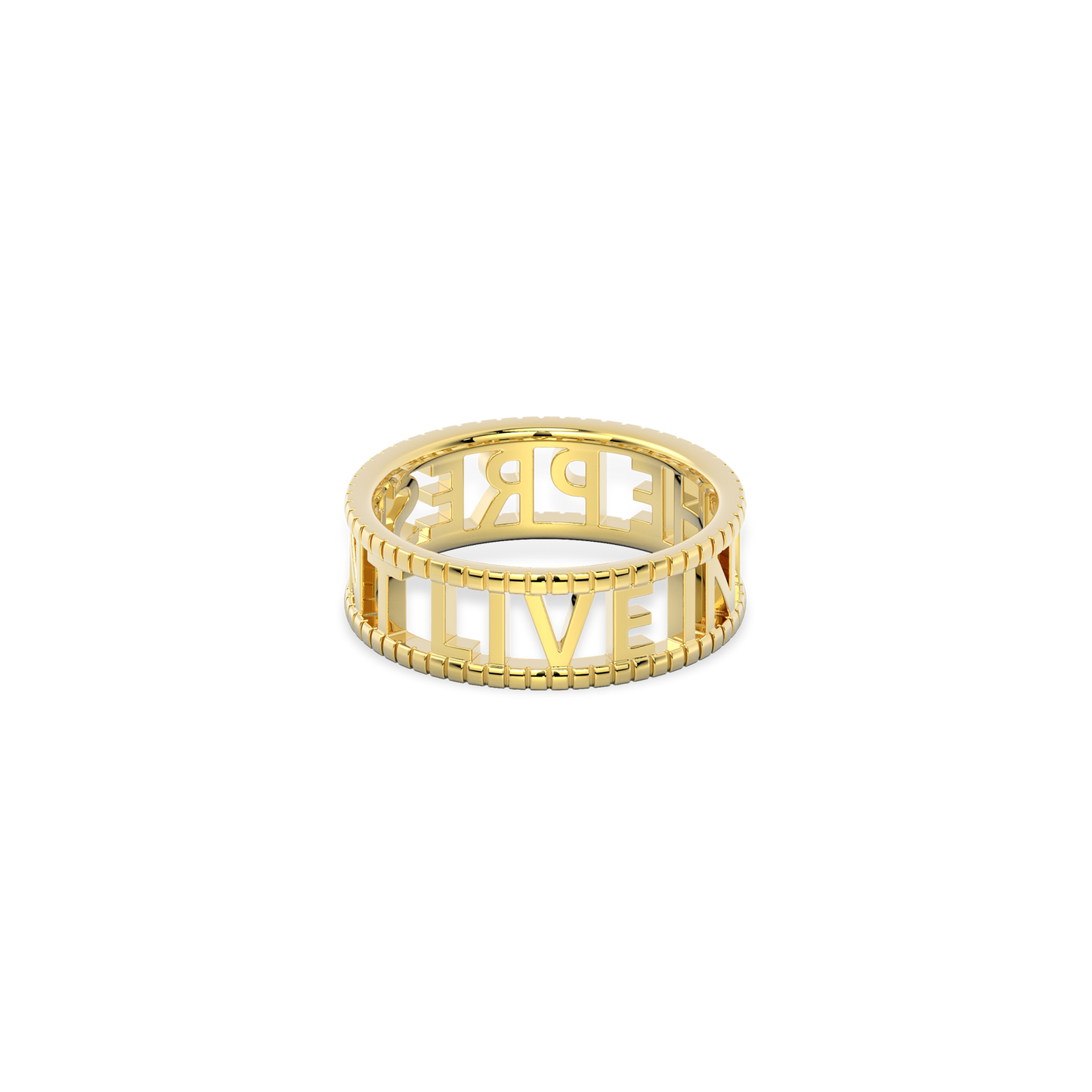 Milgrain Customique Signature Ring SR001B