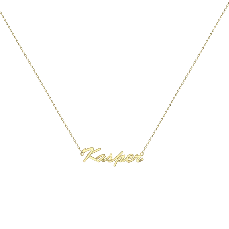 Rhodium Plated Classic Name Necklace SN020R