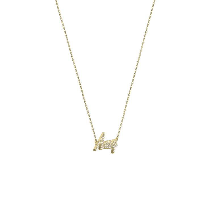 18k Gold Plated Luxe Name Necklace SN020G
