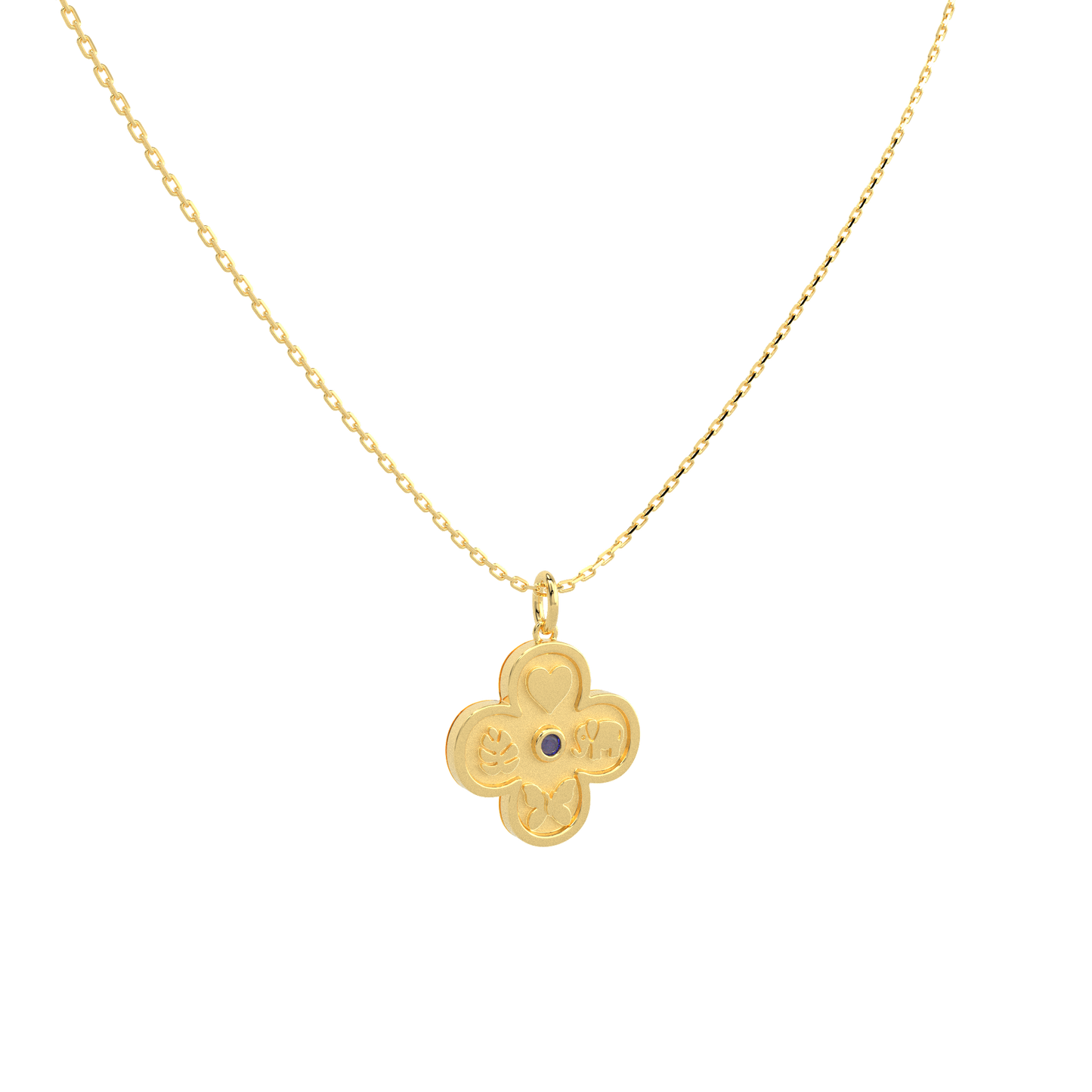 18k Gold Plate Elements Necklace