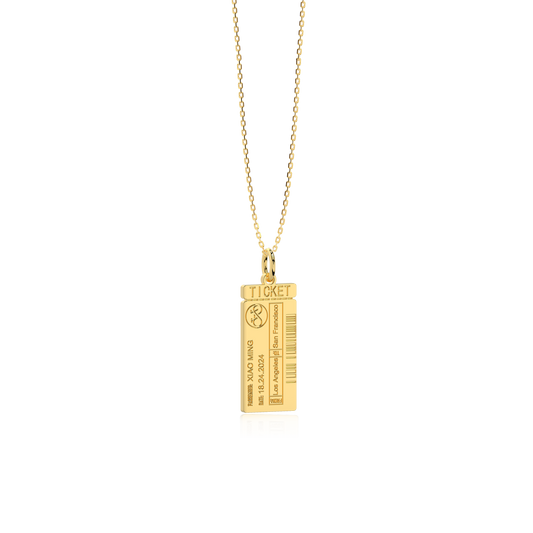 Classic Woman Boarding Ticket Necklace SN003W