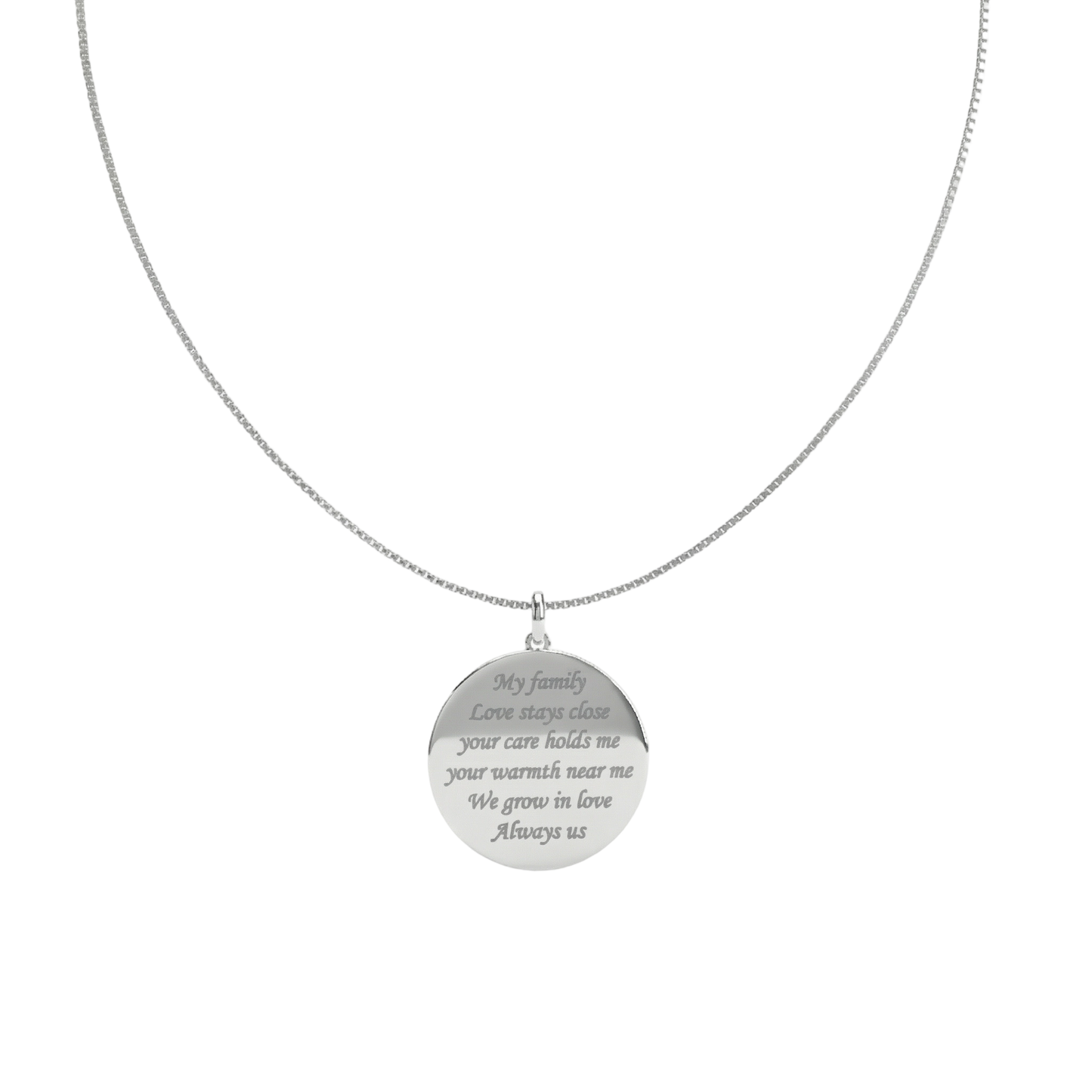 Rhodium Plated Round CircaCarve Necklace for Both Men and Women