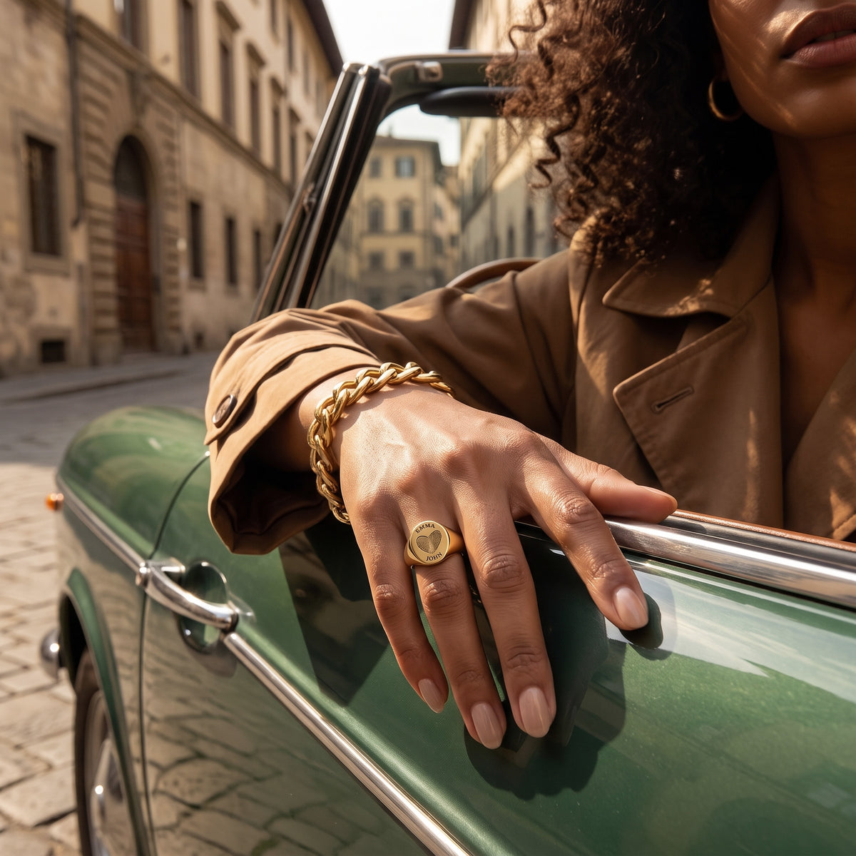 Oval Monogram Ring SR003FG