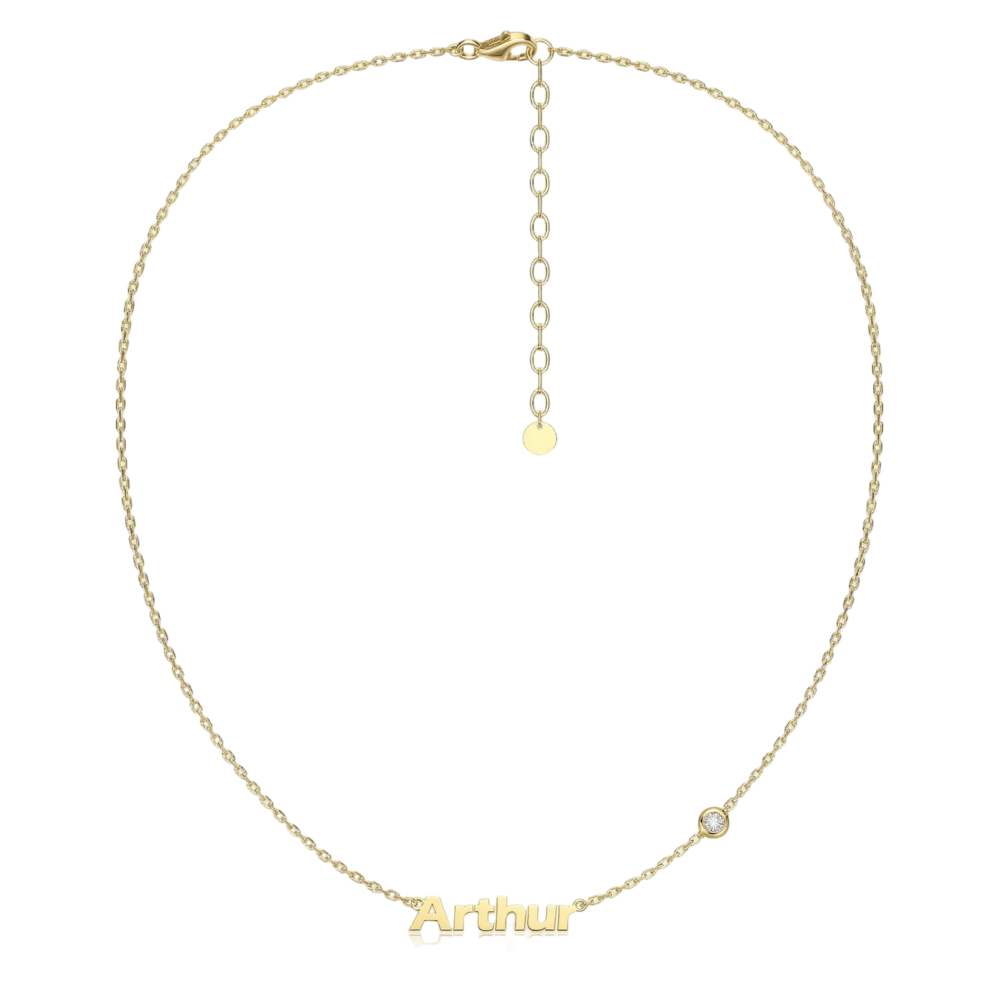 Name Necklace with Emotional Spark SN015BR (Brass)