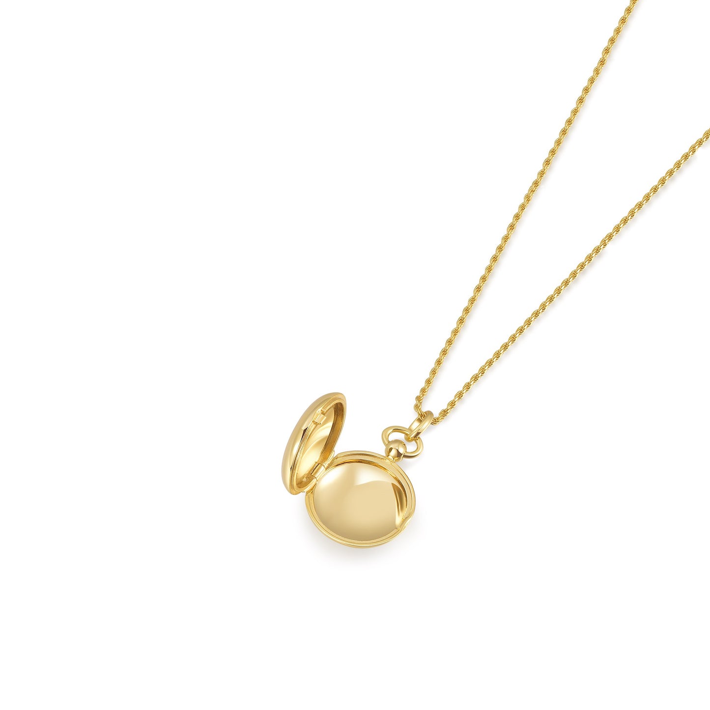 18K Gold Plated Luna Halo Whisper Locket SN006BR (Brass)