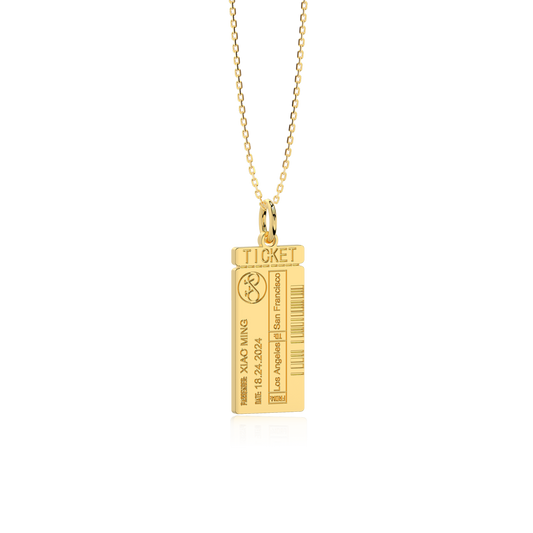 Classic Man Boarding Ticket Necklace SN003M