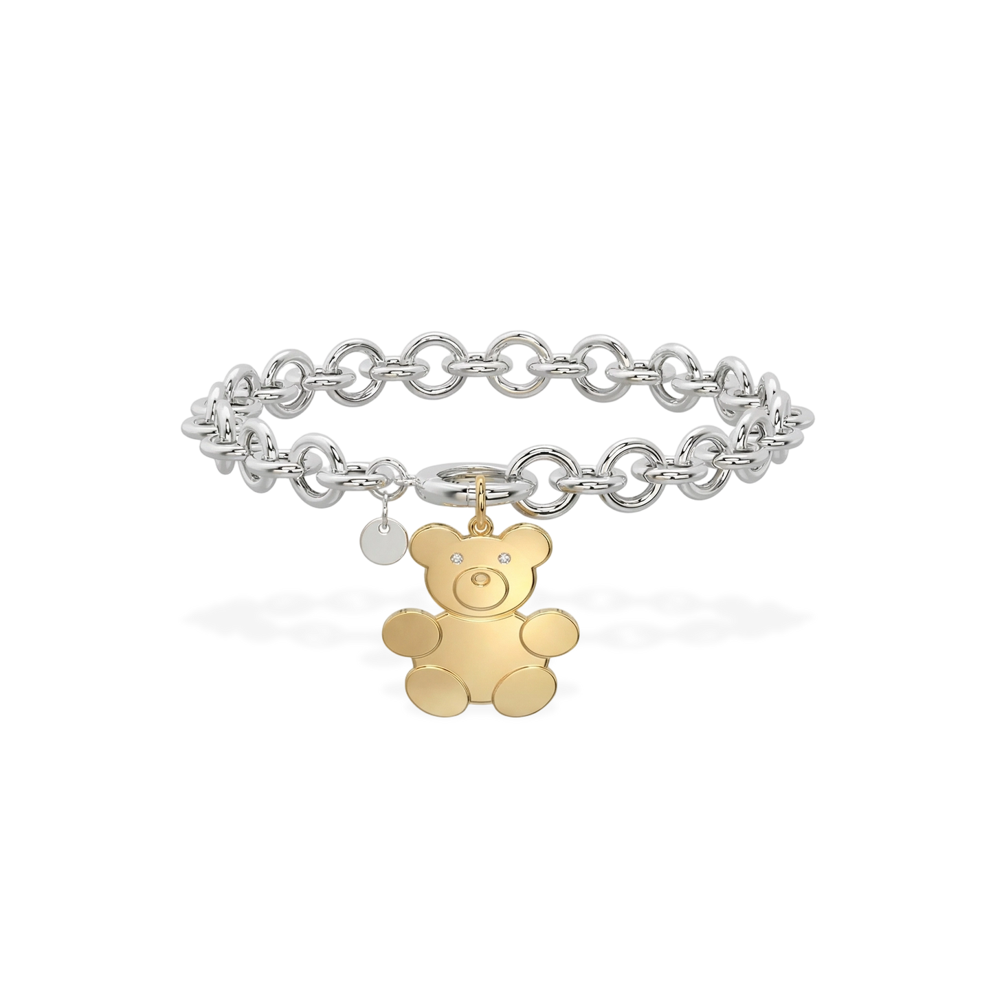 Teddy Family Bracelet in 2 Tunes Color SB008BRF (Brass)