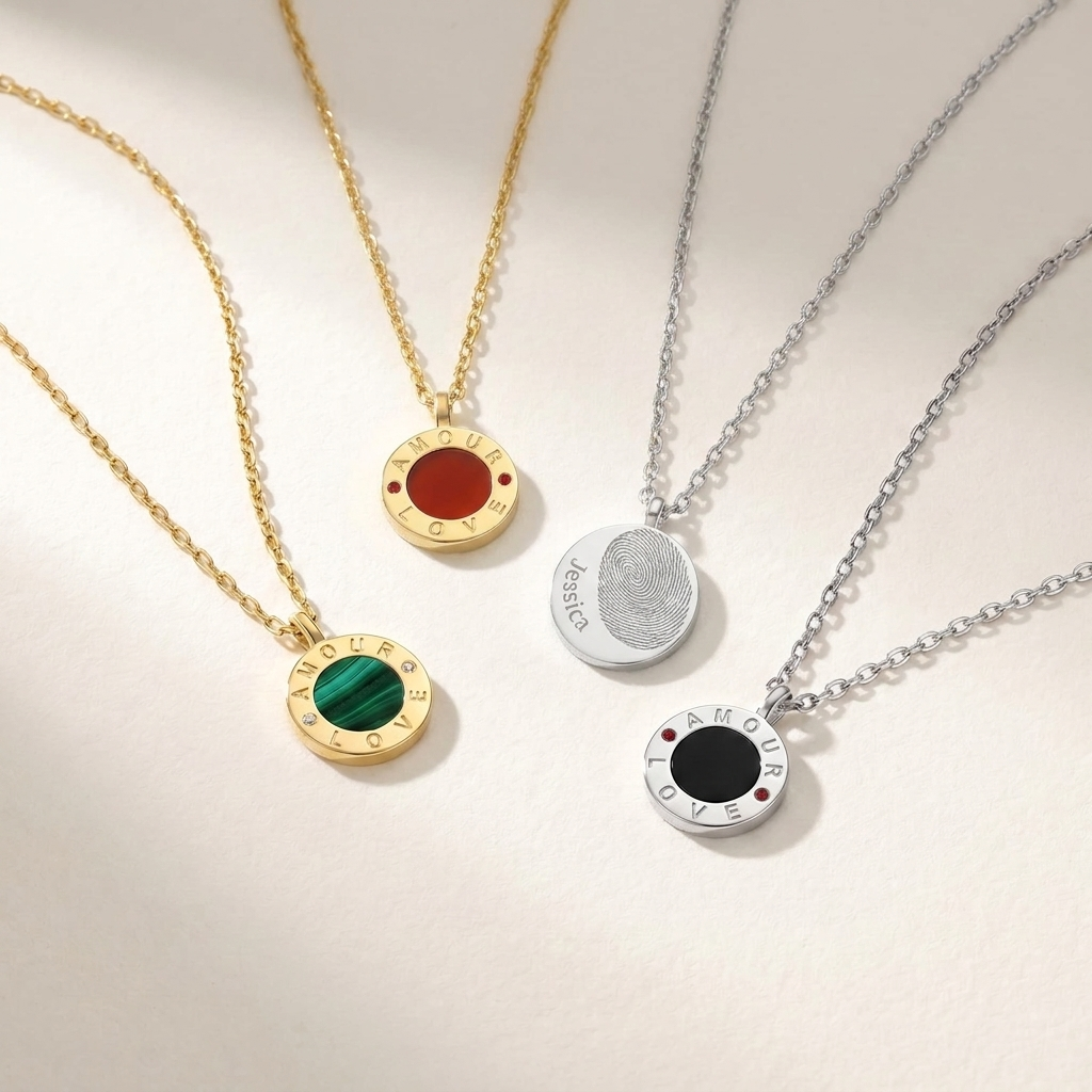 Love Amour Necklace  SN048 (Brass+Quick Ship)
