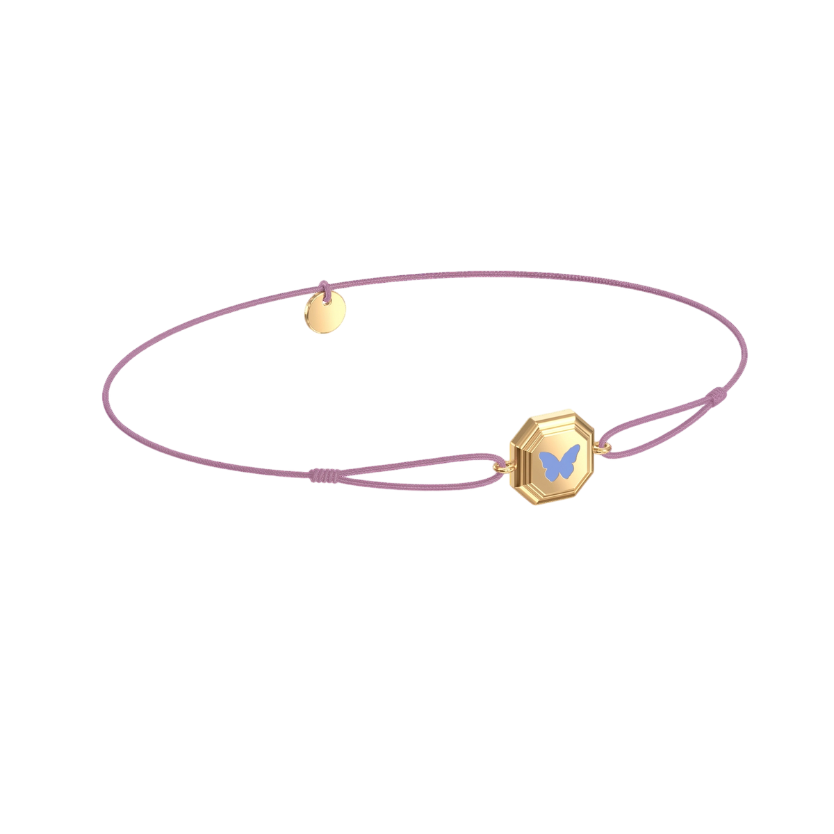 Enamel Charm Bracelet-	Octagon Silver SB014