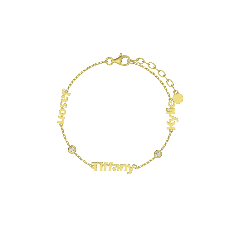 Linked by Love – Name Bracelet with Emotional Spark SB002G
