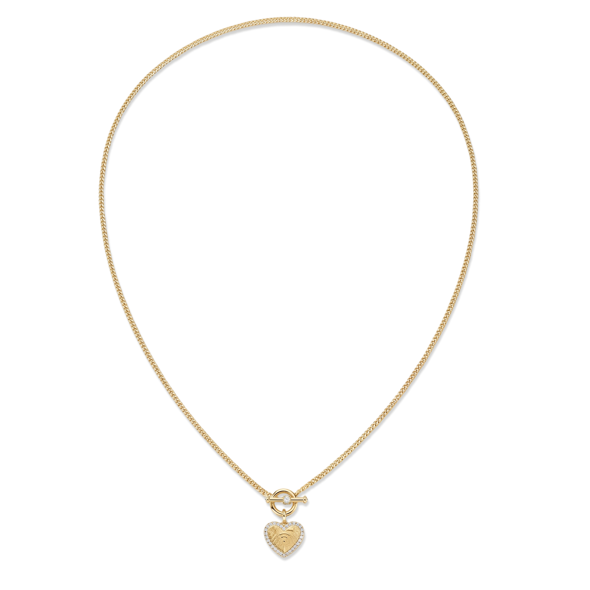 18K Gold Plated 1 Charm Necklace  SN050