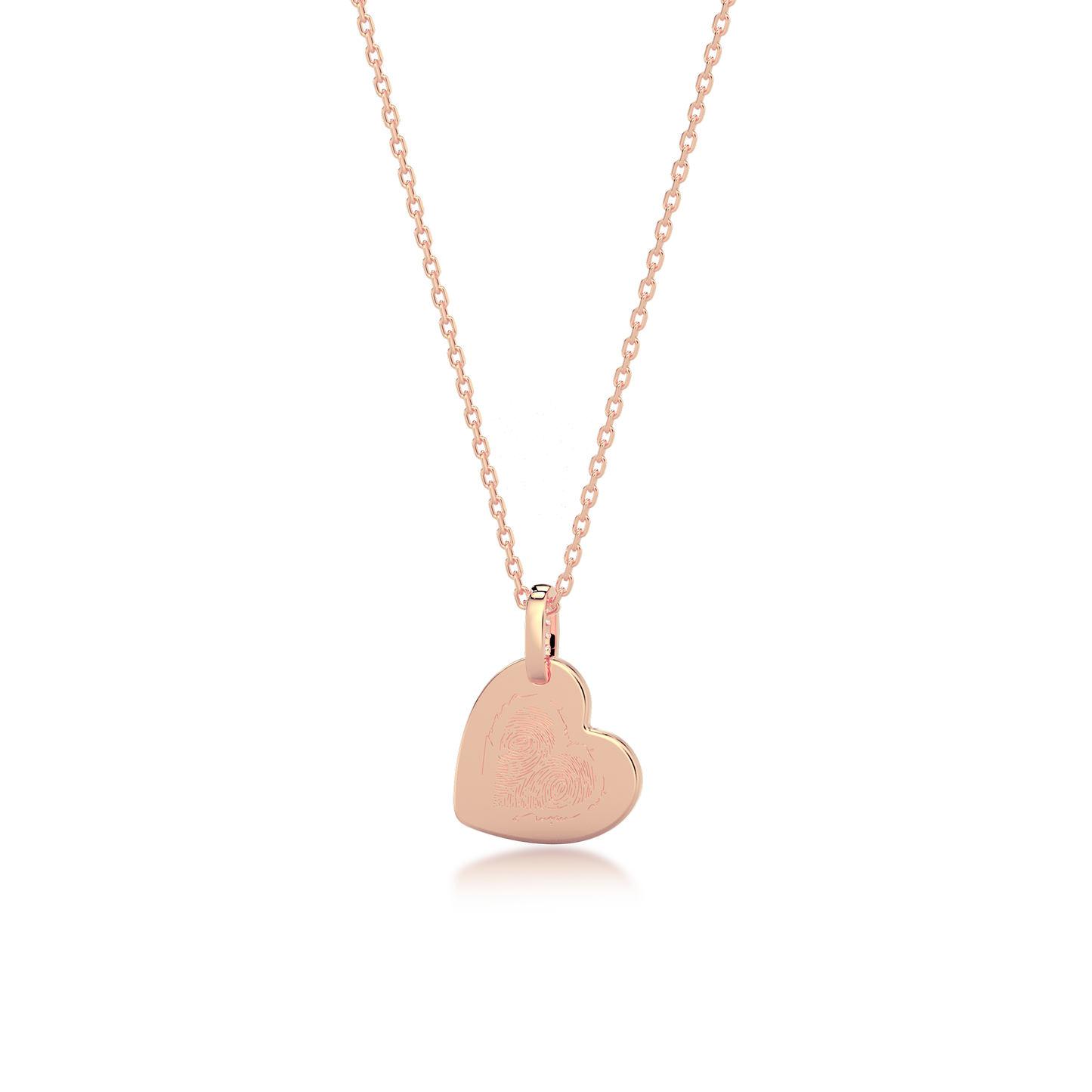 18K Rose Gold Plated Heart Engravable Pendant SP003 (Quick Ship)