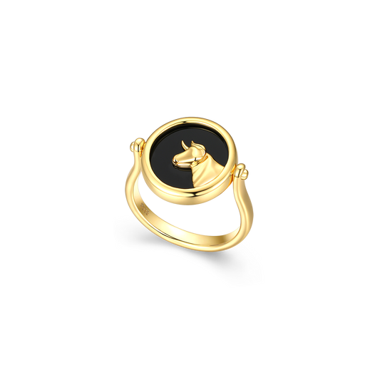 Twin Signet Ring & Pendant SR002G