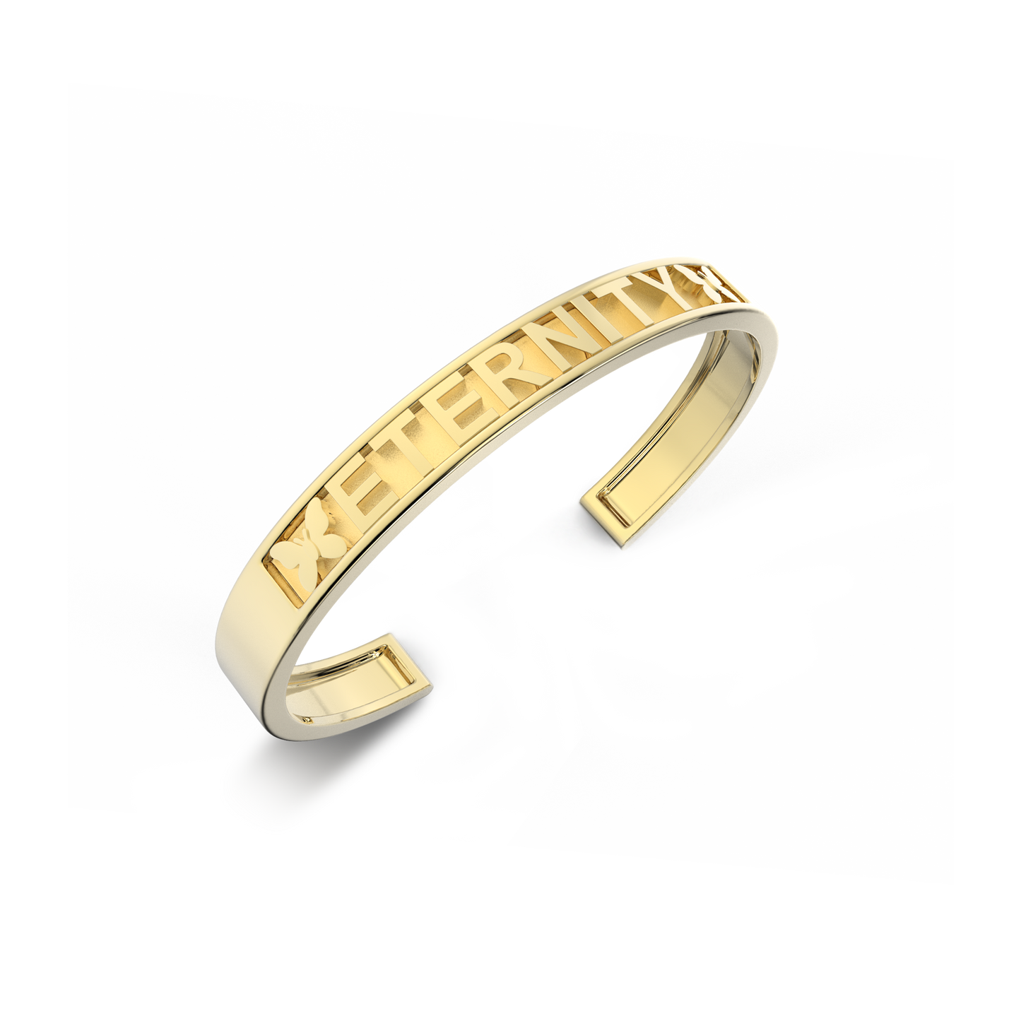 18k Gold Plate Silver CharmMark ModuType Cuff SS25B001G