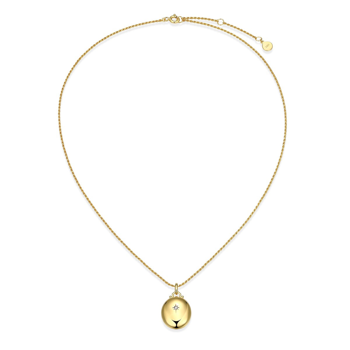 18K Gold Plated Luna Glow  Whisper Locket SN008BR (Brass)