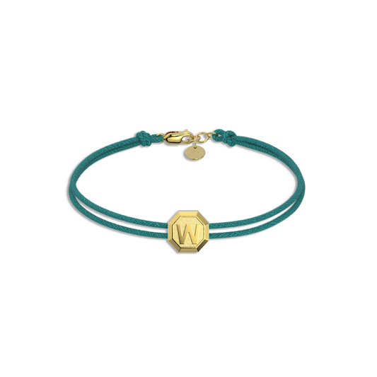 Octagon Facet Minitials Facet Bead Bracelet SB004FG