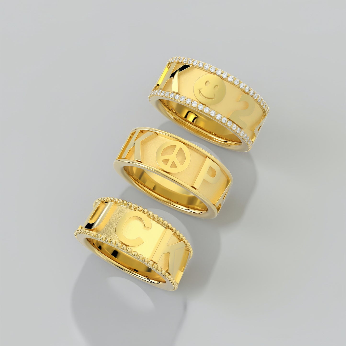 Milgrain CharmMark Lucky Ring SS25R002L