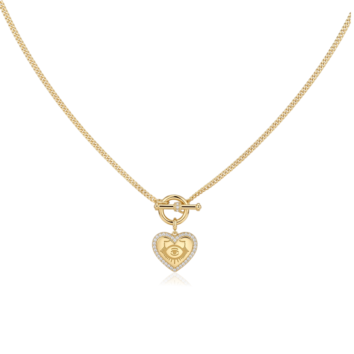 18K Gold Plated 1 Charm Necklace  SN050