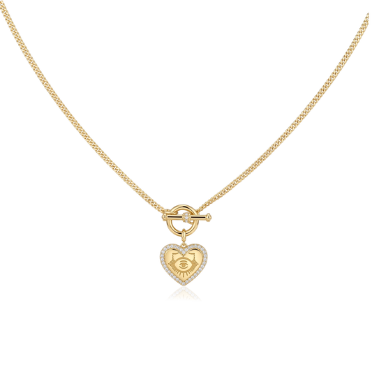 18K Gold Plated 1 Charm Necklace  SN050