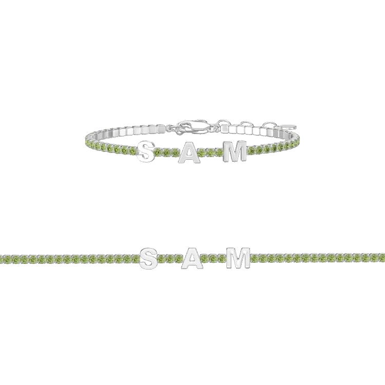 Morganite Birthstone Tennis Bracelet 18K Rose Gold SB001A