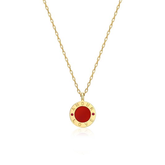 Love Amour Necklace SN047 (Brass+Quick Ship)