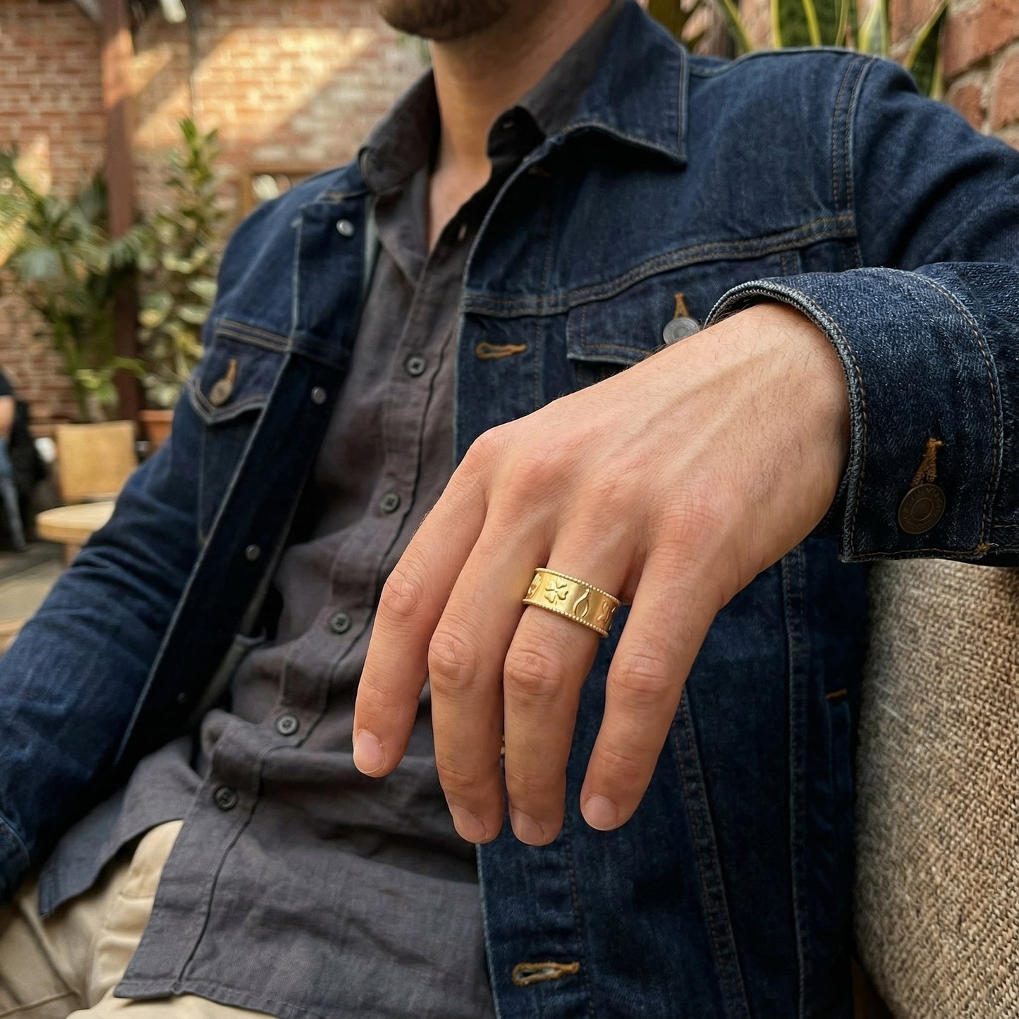 Milgrain CharmMark Lucky Ring SS25R002L