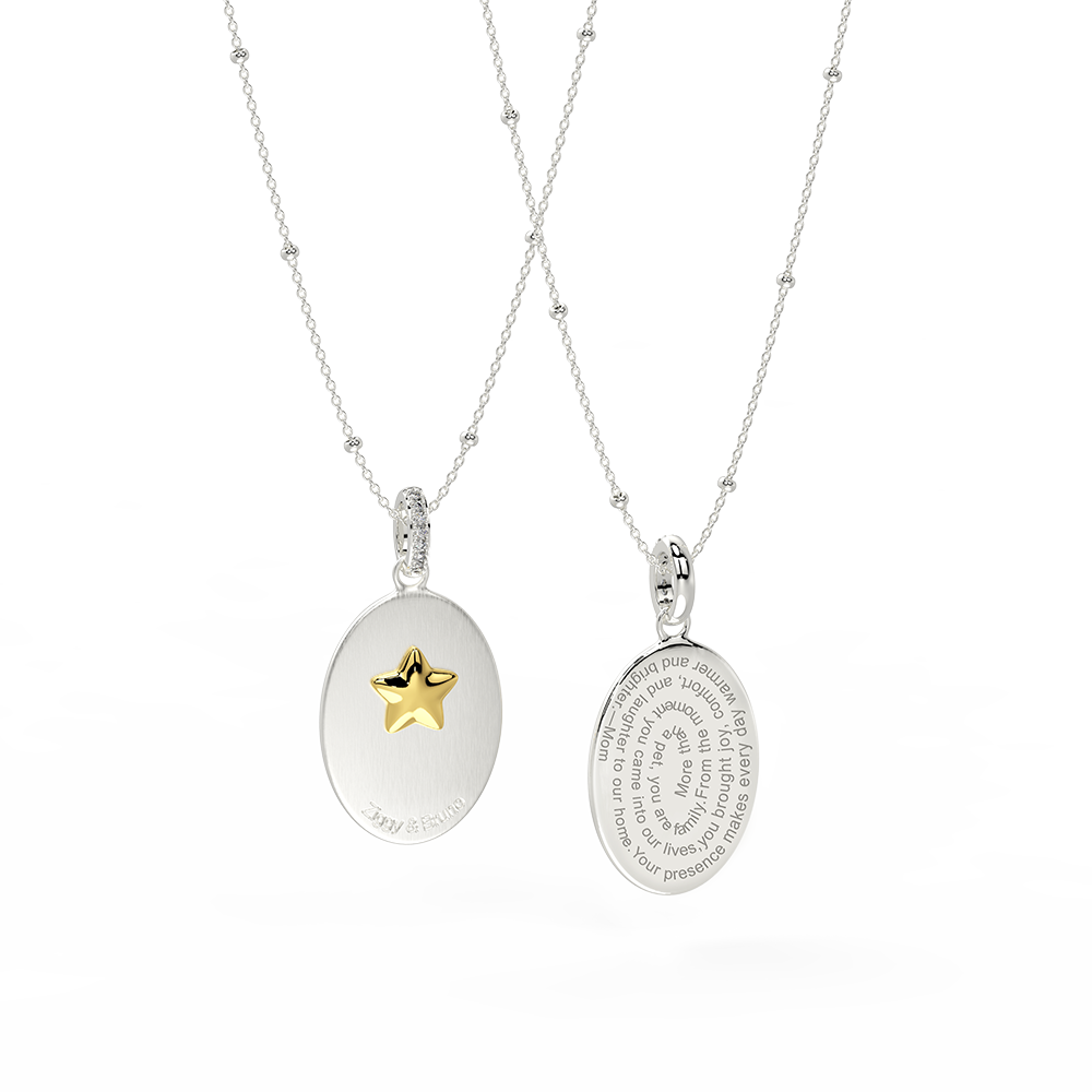 Double-Sided Custom Paw Oval Necklace AW24N005O