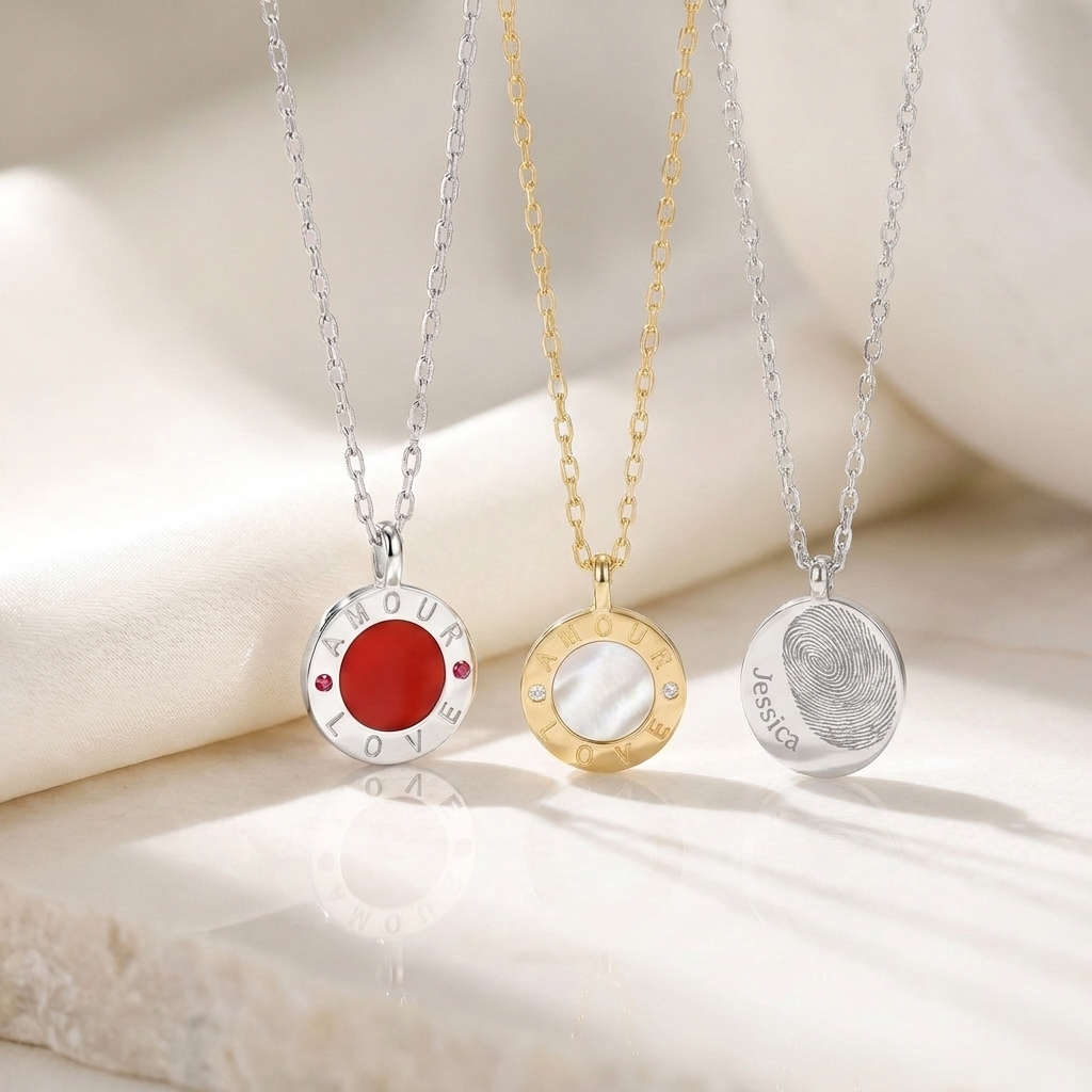 Love Amour Couple Necklace SN051 (Brass+Quick Ship)