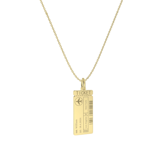 Classic Woman Boarding Ticket Necklace SN003MAP