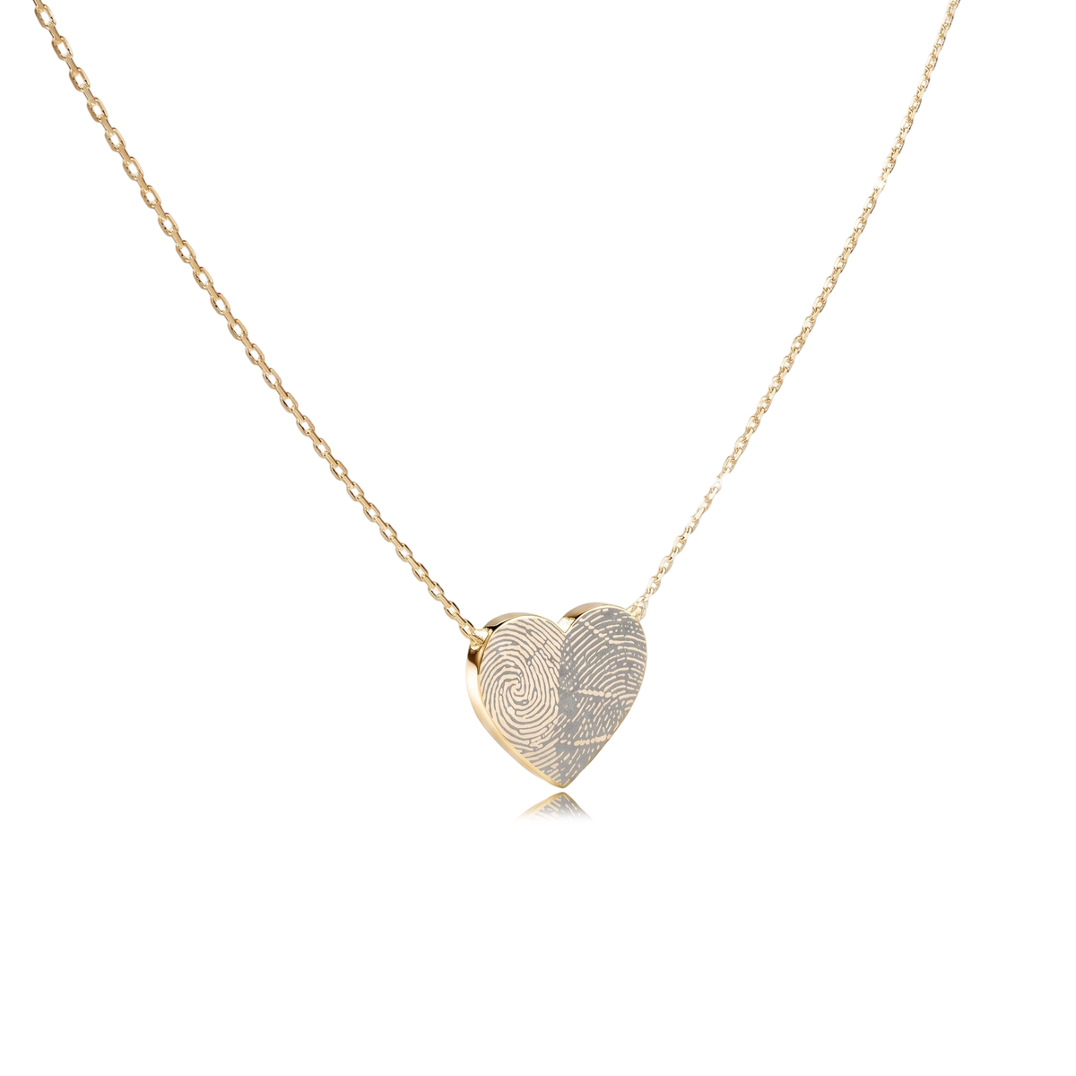 18k Gold Plated Silver Heart Initial Necklace AW24N003G