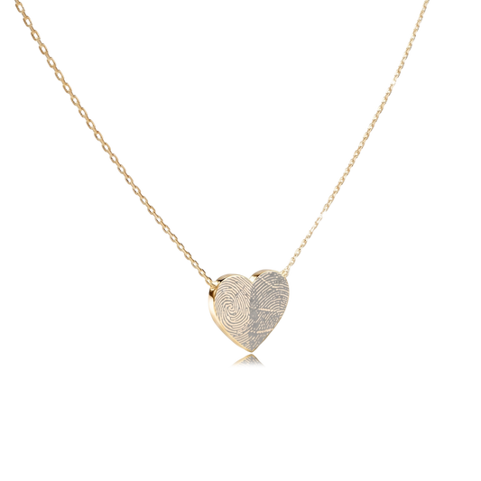 18k Gold Plated Silver Heart Initial Necklace AW24N003G