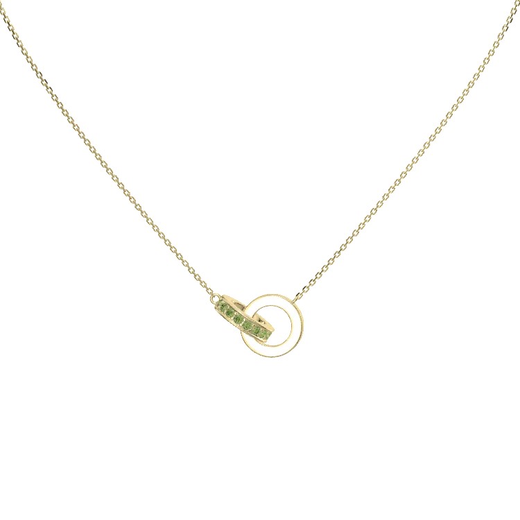 Infinite Linked Circle Necklace – November Birthstone